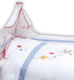 Palamaiki Baby Crib Bedding Set Little Star Balloon 6pcs White