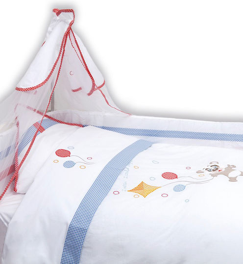 Palamaiki Baby Crib Bedding Set Little Star Balloon 6pcs White