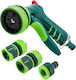 Verto Verto Wasserpistole Set mit Schnellanschlüssen 4 Funktionen 15G713 Einstellbar 7 Optionen 4Stück