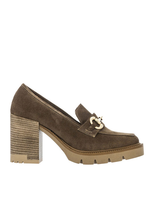 Suede Γόβες Μπεζ