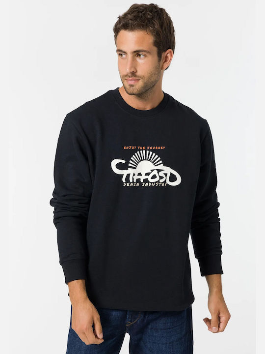 TIFFOSI Sweatshirt Halsausschnitt blau