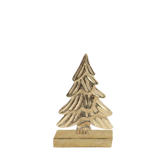 Weihnachtsdekoration Baum Dreieckig 22.5cm Gold 4Stück Hark