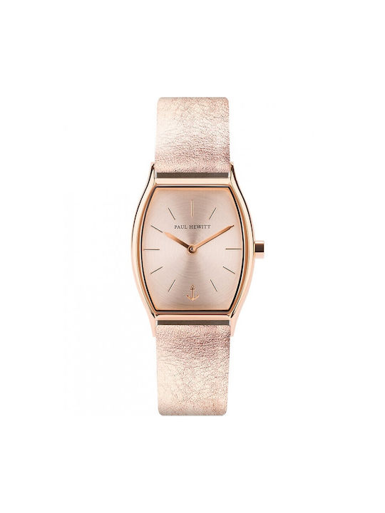 Paul Hewitt Watch with Pink Gold Leather Strap