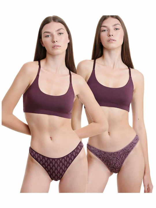 Walk Rio Bamboo Damen Brasilien 2Pack Lila