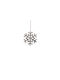 Pwder Hängendes Schneeflocke Ornament Silber 10x10cm