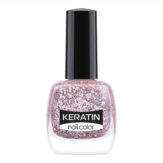 Golden Rose Keratin Glitter Βερνίκι Νυχιών Λιλά 410 10.5ml