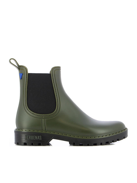Gaudi Κοντές Γυναικείες Γαλότσες Khaki/Black