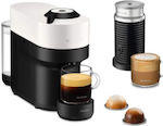 Krups Vertuo Pop & Aeroccino Καφετιέρα για Κάψουλες Vertuo Πίεσης 15bar White