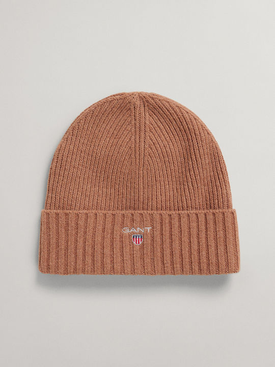 Ribbed Beanie Cap Sandybrown