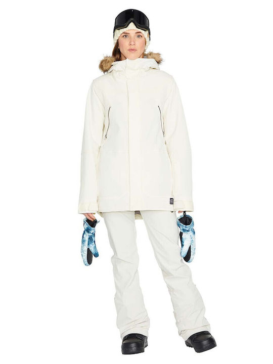 Volcom Shadow H0452306-OFW Γυναικείο Μπουφάν για Σκι & Snowboard Λευκό