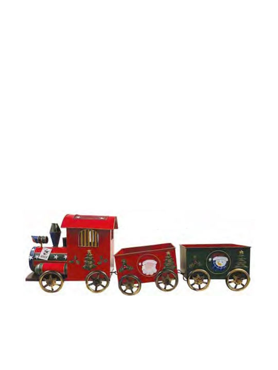 JK Home Decoration Χριστουγεννιάτικη Μεταλλική Φιγούρα Τρενάκι 81x81x20εκ.