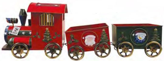 JK Home Decoration Коледна Метална Фигура Влак 81x81x20см.