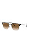 Ray Ban Clubmaster Unisex Ochelari de soare cu Maro Tortoise Cadru și Maro Degrade Lentilă RB4416 710/51