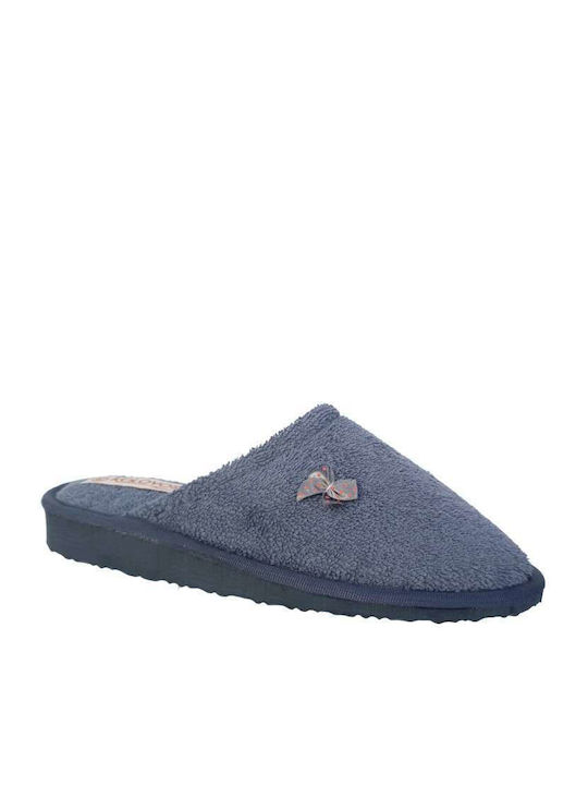 Kolovos Din Frotir Papuci de Damă de Iarnă Gri
