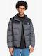 Wolf Shoulder Colourblock Winter Jacket Puffer Gray