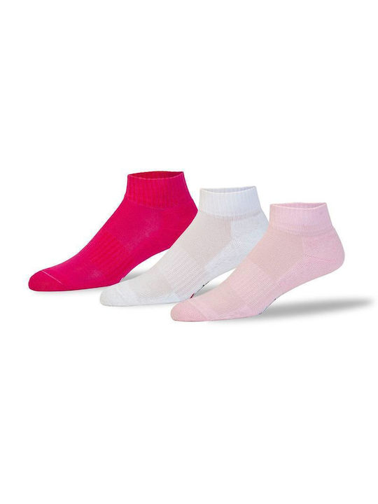 Xcode Girls 3 Pack Sport Ankle Socks Pink