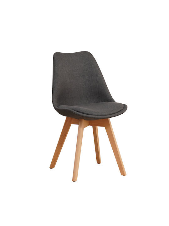 Truant Kitchen Fabric Chair Grey 49x53x83cm