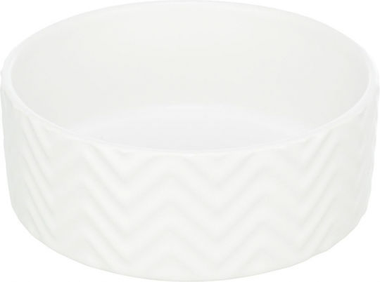 Trixie Ceramic Bowl Food & Water for Dog & Cat 400ml 13cm in White Color