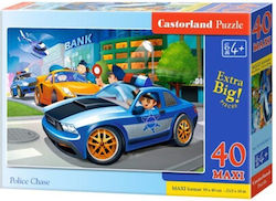 Kids Puzzle Police Chase for 4++ Years 40pcs Castorland