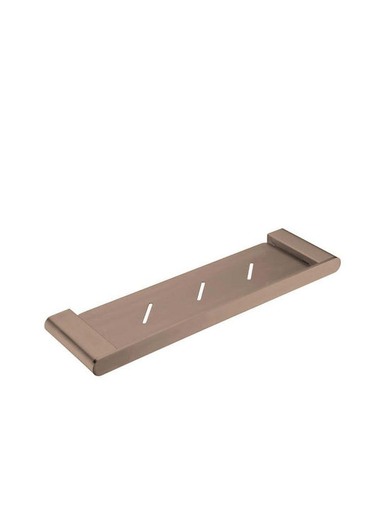 Sparke Lume Wall Mounted Bathroom Shelf Metallic with 1 Shelf 42.3x2.5x12.2cm Brushed Rose Gold