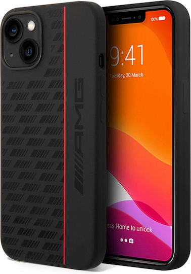 AMG Liquid Carbon Pattern Umschlag Rückseite Silikon Schwarz (iPhone 14)