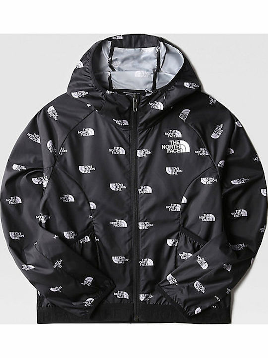 Never Stop WindWall Waterproof Kids Sports Short Jacket Windproof Hooded Black