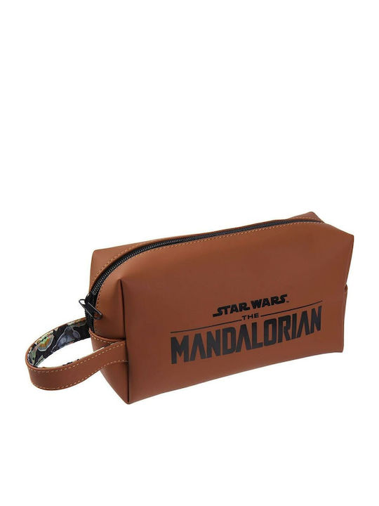 Men's Toiletry Bag Star Wars Mandalorian In Brown Colour 21cm