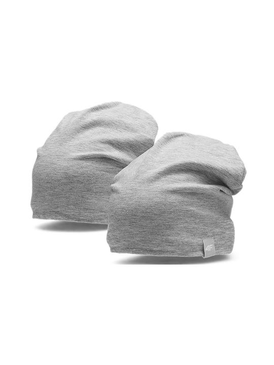 4F Kids Beanie Double Sided Fabric Gray