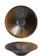 Tognana Rust Copper Plate Soup made of Porcelain Brown with Diameter 25cm 6pcs
