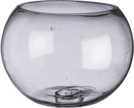 JK Home Decoration Διακοσμητικό Βάζο Glas Transparent 18x18x15cm 1Stück