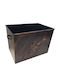 Ξ-6 Металик Кутия Съхранение на Дърва 56x36x40см Black / Patina Bronze-Copper
