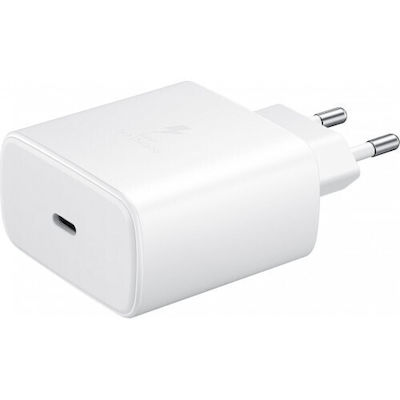 Samsung Ladegerät ohne Kabel mit USB-C Anschluss 45W Weißs (EP-TA845 Retail)