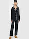 UGG Winter Damen Pyjama-Set Schwarz Lenon