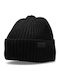 Beanie Männer Beanie mit Rippstrick in Schwarz Farbe