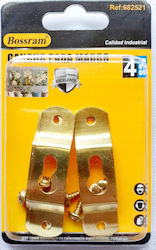 Herran Metallic Frame Kitchen Hook with Nail Gold 4pcs 681521