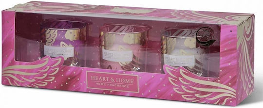 Heart & Home Χριστоулгенски свещи и свещници Свещ Розов 3бр
