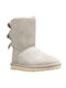 Ugg Australia Bailey Bow II Suede Women's Ankle Boots with Fur Gray