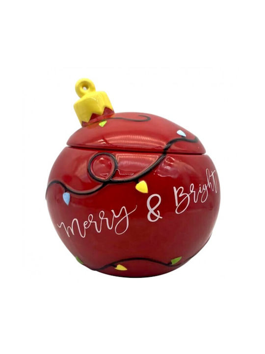 Marva Weihnachtlich Vase Keramik Rot L20.5xB16xD16cm.