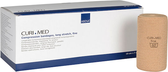 Abena Curi-Med Long-Stretch Bandage Fine Elastic Lymphedema Bandage 12cm x 7m Beige