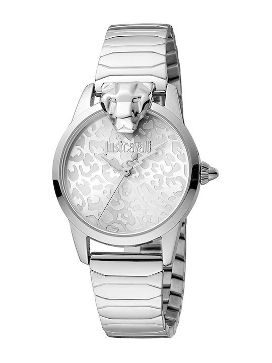 Just Cavalli Damen Uhr mit Silber Metallarmband