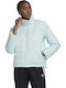 Kurz Damen Puffer Jacke für Winter Hellblau