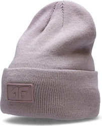 4F Beanie Beanie Knitted in Lilac color