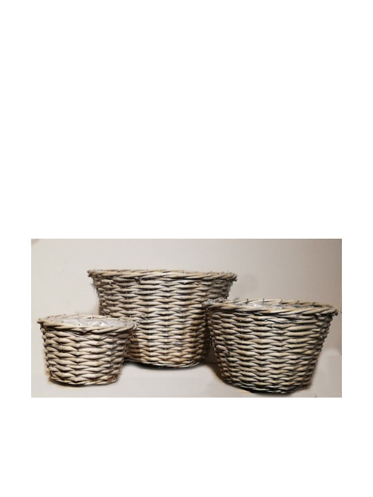 Wicker Decorative Baskets Set 3pcs