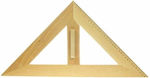 Wooden teaching triangle isosceles with handle