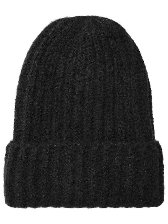 Vero Moda Beanie Γυναικείος Σκούφος με Rib Πλέξη σε Μαύρο χρώμα