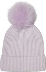Vero Moda Pom Pom Beanie Γυναικείος Σκούφος Πλεκτός σε Λιλά χρώμα Vero Moda Pom Pom Beanie Γυναικείος Σκούφος Πλεκτός σε Λιλά χρώμα