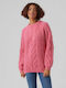 Vero Moda Women's Long Sleeve Sweater Pink