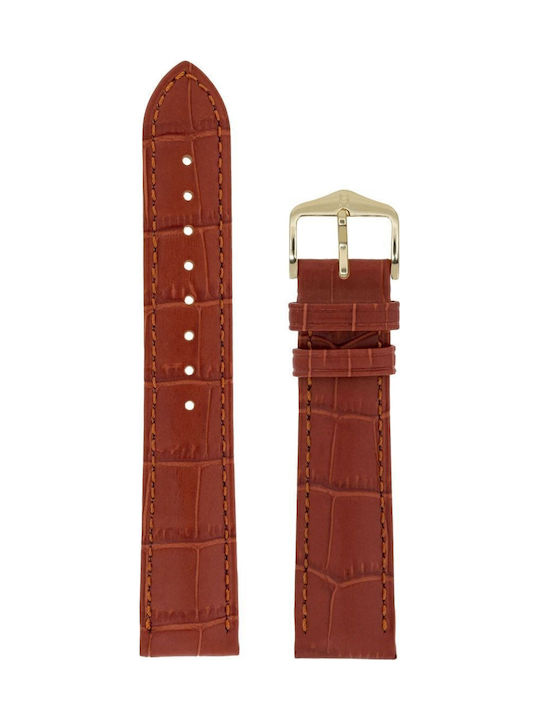 Hirsch Duke Δερμάτινο Λουράκι Καφέ 20mm