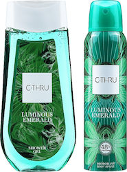 C-Thru Luminous Emerald Hautpflegeset für Reinigung Körperreinigung mit Deodorant & Schaumbad