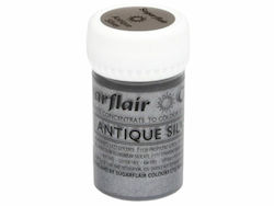 Sugarflair Χρώμα Ζαχαροπλαστικής σε Πάστα Antique Silver 25gr